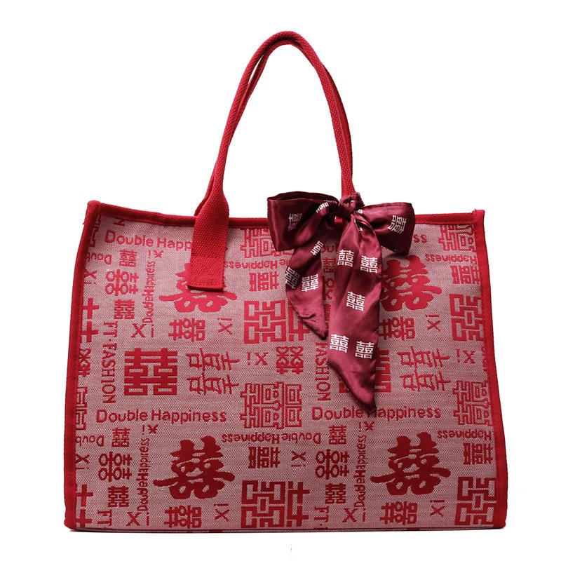 

Новая свадебная сумка женская большой вместимости свадебная сумка красная сумка-тоут сумочка модная сумка для невесты красный