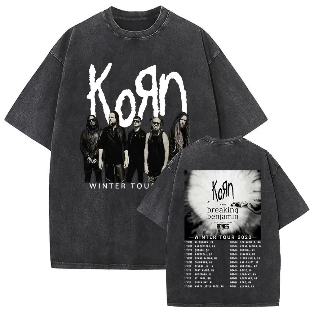 

Rock Band Korn Ftl Follow The Leader Short Sleeved Round Neck Yk Tshirt Unisex Washed New in Top Tees Unisexs TShirt 2XL