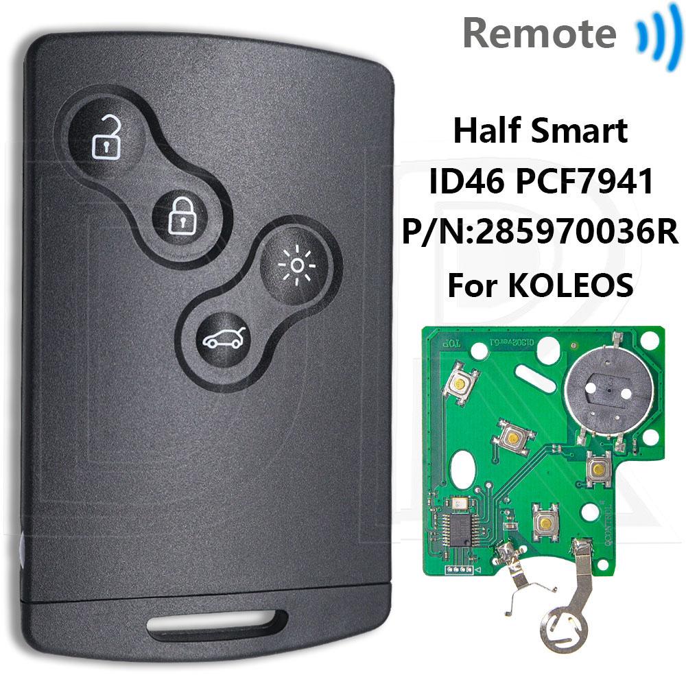 Great ID46/4A Chip Half Smart/Hands Free Car Remote Key For Renault Megane 3 Laguna 3 Grand Scenic Koleos Fluence Clio IV Captur