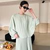 High-End 2026 Pleated Plus Size Loose Shirt - Versatile for Autumn and Spring Lazy Casual Style