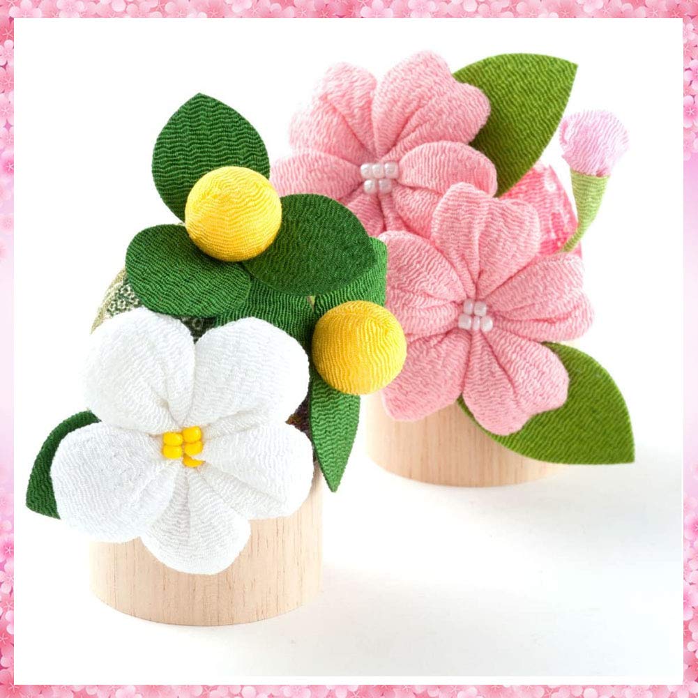 Hina Doll Chirimen Sakura Tachibana Hina Single Hinamatsuri Sakura Wooden Round Stand Accessories, (Pair), Doll, Item, Decoration, Tachibana,