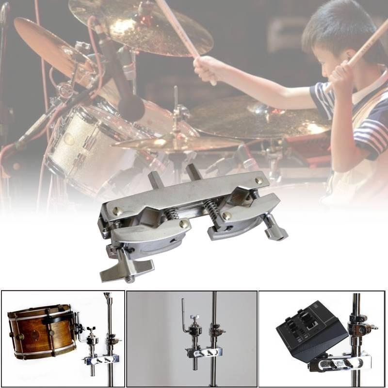 Heavy Duty Drum Set Clamp Reliable Dual Drum Holder Jazz Drum Mounting Clip
