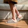 KOCOTA Loofah and Perfect for Sweaty Room Size M Slippers, Moisture-Absorbent, Dry, Stuffy, Feet, Shoes, Summer, Unisex, Gray,