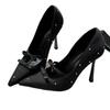 Fashion Crystal Bow Elegant Women Shoes Super High Heels Pointed Toe Pumps Fashion 2025 New Trend Spring Dress Party Mujer Zapatillas