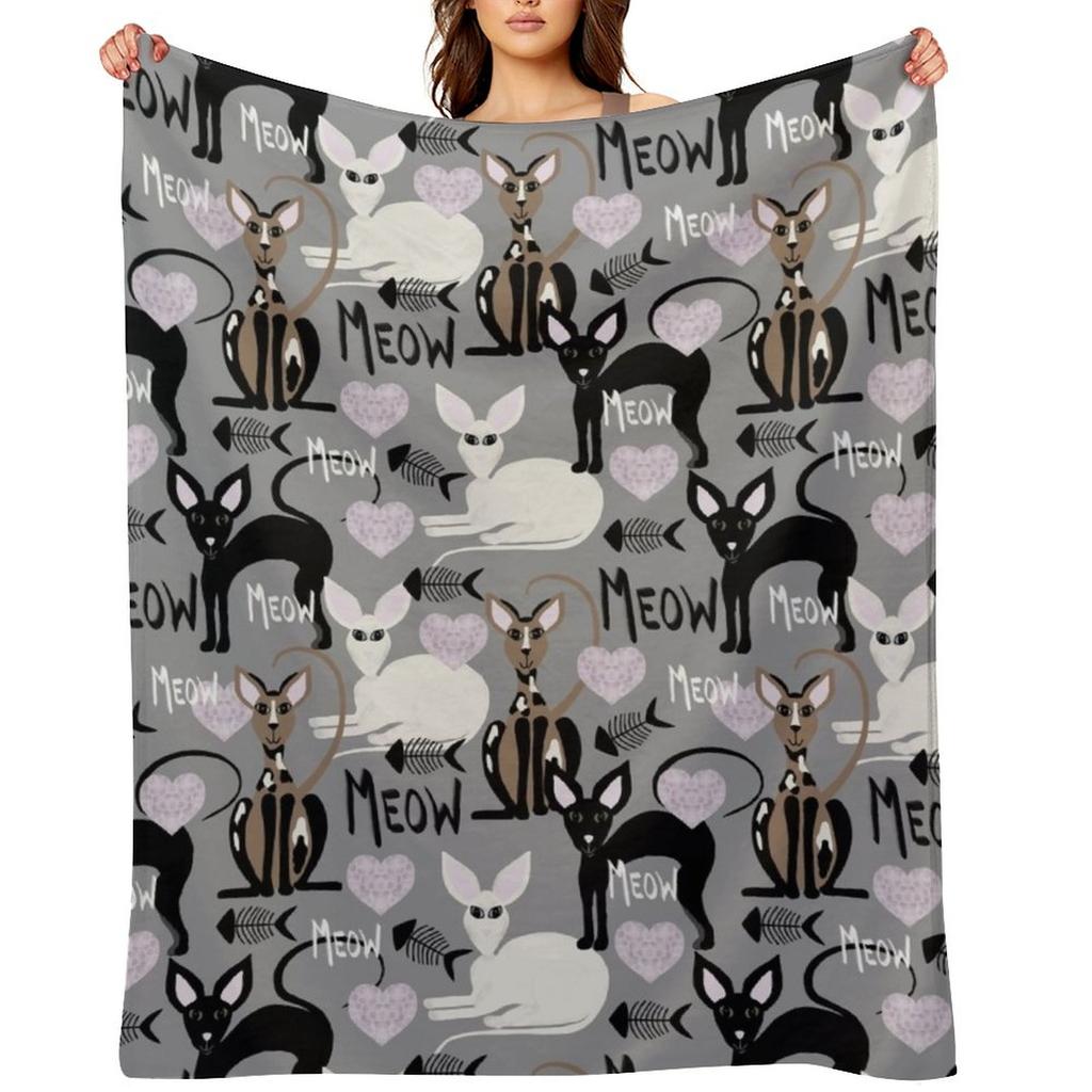 Cornish Rex Cats Throw Blanket Tourist Decorative Sofas Sofas Blankets For Sofas Blankets