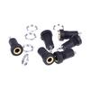 2Pcs 3.5Mm Audio Jack Socket 3 Pole Black Stereo Solder Panel Mount With Nuts
