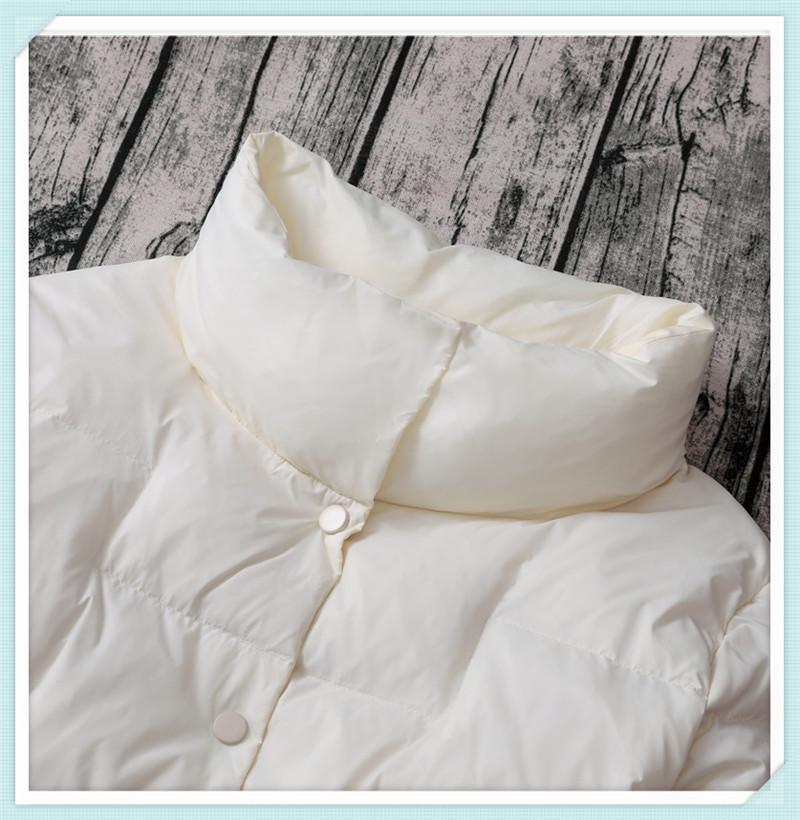 Women's 2024 Korean Style Slim-fit Lightweight Down Jacket with Stand-up Collar and Wave Pattern