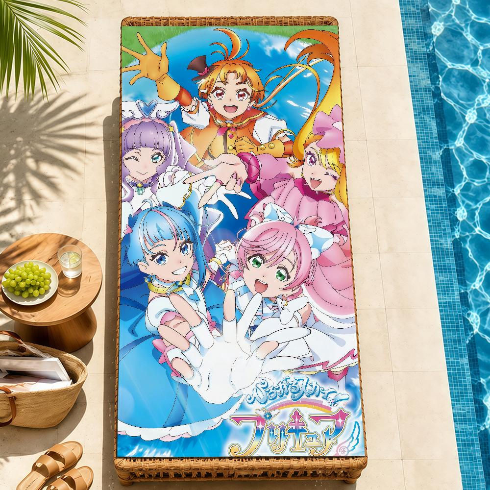 ANIME Hirogaru Sky Pretty Cure Precure Towel Soft Beach Towels Trip Swim Pool Bathing Towel Gym Home Decor Gift Holiday
