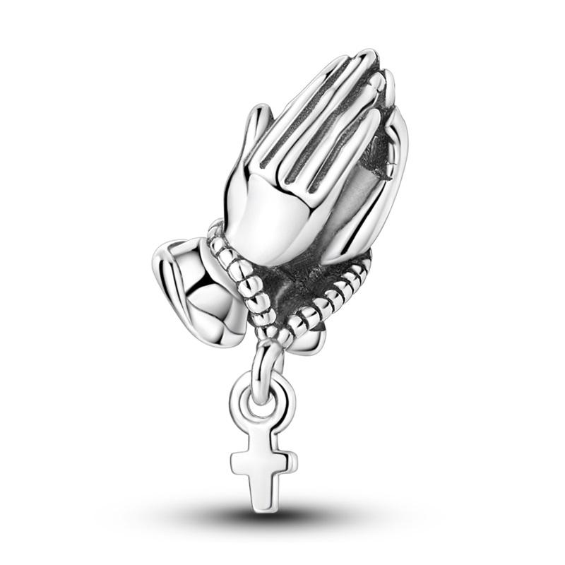 Classic Copper Holy Angel Cross Charms Beads Pendants For Women Fit Qikaola Original Bracelets Diy Jewelry Gift