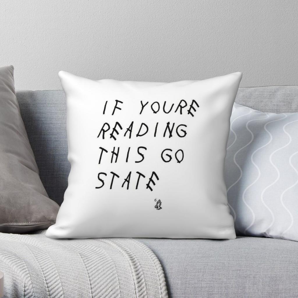 Drake If Youre Reading This Go State Square Pillowcase Polyester Linen Velvet Printed Zip Decorative Car Cushion Cover
