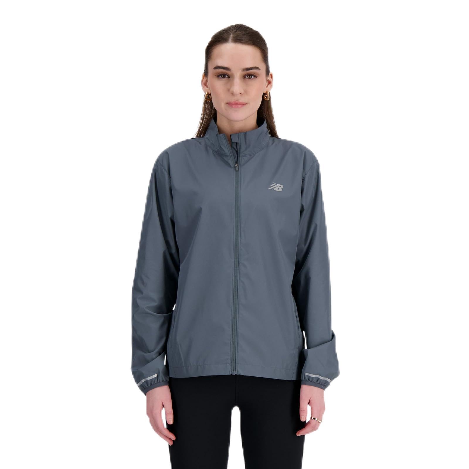 

Sport Essentials Reflective Jacket Water Repellent GT [New Balance] Women s (WJ41245) (Graphite)