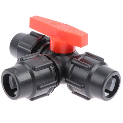 Pe Three-Way Fast Connection Pipe Valve Plastic Valve T-Type Valve