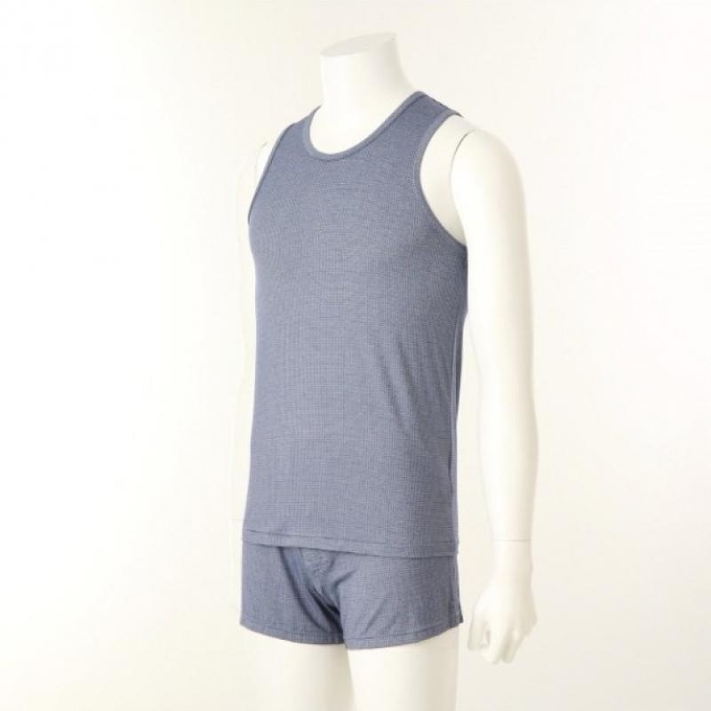 Venus Men S Modal polyeSter Check Jaquard veSt Running Set Vmv4195