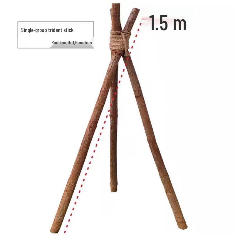 Wooden Tripod Camping Rack for Pots & Bonfire Parties
