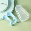 1 sada Offsetová lžička Potravinářské kvality Rozkošný vzhled Adaptivní pomůcka při jídle Pravá ruka Naučte se jíst dítě Vidlička Sada lžiček pro rodinu