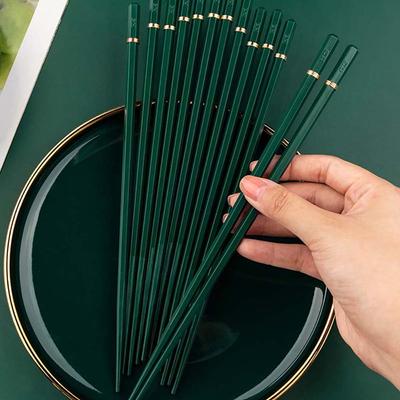 5 perechi de bețișoare chinezești japoneze pentru consumul de bețișoare reutilizabile pentru gătit coreeane din metal, bețișoare de sushi din aliaj de oțel inoxidabil