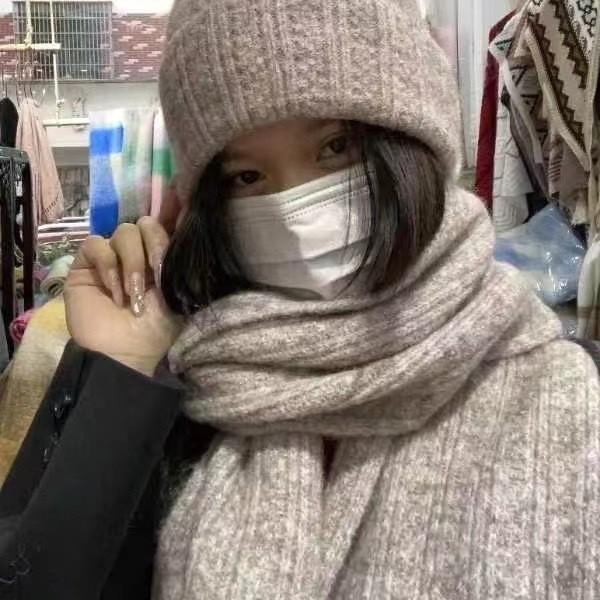 New Wool Knitted Scarf for Women in Winter Korean Fashion  Versatile  Warm Student Scarf Skin Friendly and Soft