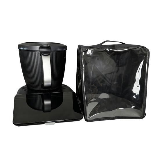 Borsa Portaoggetti per Thermomix TM7 Custodia Protettiva Design Sottile con Manico e Tasche in Rete Organizer per Accessori da Cucina
