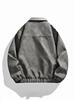 2025 Men's Retro PU Leather Motorcycle Bomber Jacket