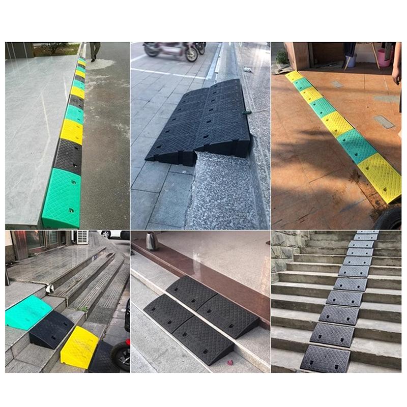 Universal Plastic Threshold Ramp 30/40/50mm - Anti-Slip Ramp for Wheelchairs, Bikes & Cars, Smooth Transition Design