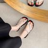 Fashion CRLAYDK Women's Slide Sandals Flat Toe Rhinestone Ring Thongs Strap Flip Flops for Summer Comfortable Walking Beach Slippers