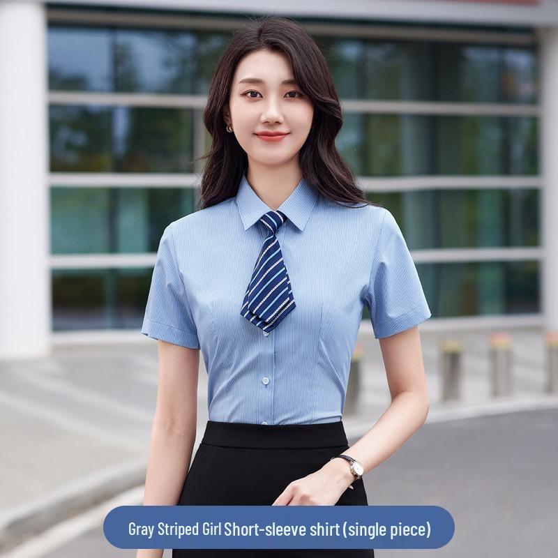 Unisex Short-Sleeve Summer Workwear Set with Logo Embroidery