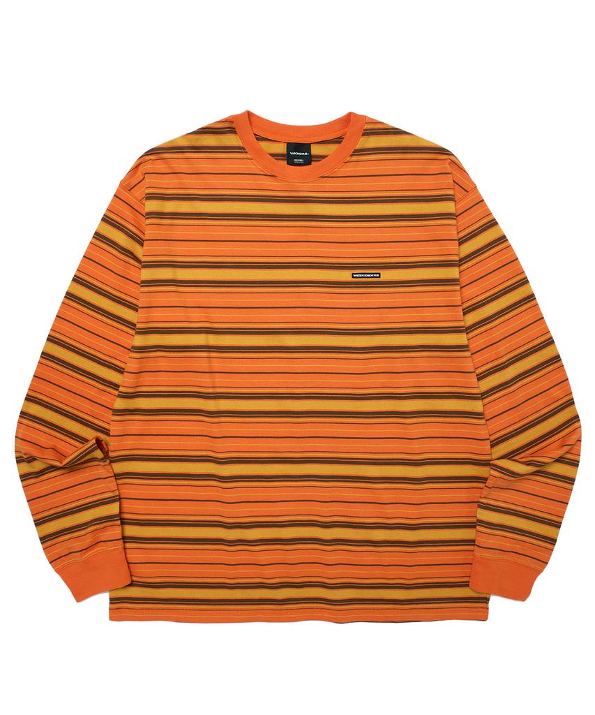 WKNDRS Striped Ls T-Shirt (Orange)