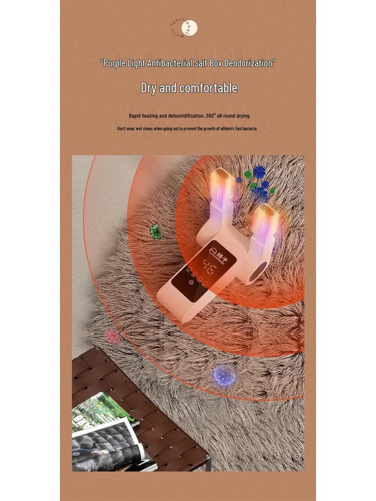 Multi-Function Smart Shoe Dryer with Timer and Deodorizing Sterilizer