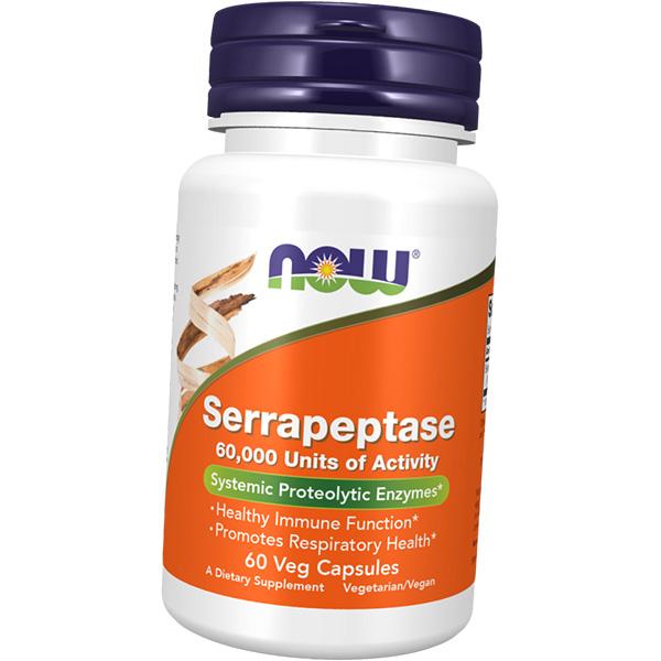 

Серрапептаза, Serrapeptase 60000, Now Foods 60вегкапс (72128080) 60vcaps