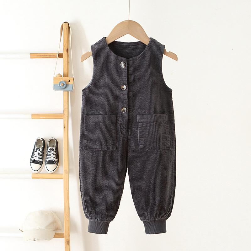 

Детский комбинезон Весна Осень Повседневные Удобные Брюки Мальчики Девочки Вельветовые Брюки 73cm