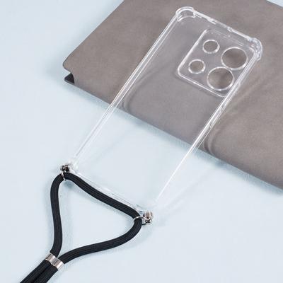 For Xiaomi Redmi Note 13 Pro 5G/Poco X6 5G TPU Case Corner Protection Phone Shell with Lanyard