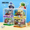 Areax Spongebob Building Blocks Pineapple Restaurant Anchor House Trees House Model With Dust Cover Children'S Toys Gifts