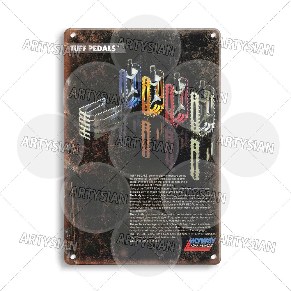 Vintage BMX Bike Metal Sign Bicycle Motocross Plaque Racing ACS TUF Pedals Procraft Kuwahara Raleigh Mongoose Dyno Diamond Back