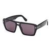 Logo Arm Plastik Unregelmäßige Form Sonnenbrille Herren Sonnenbrille Schwarz FT1153