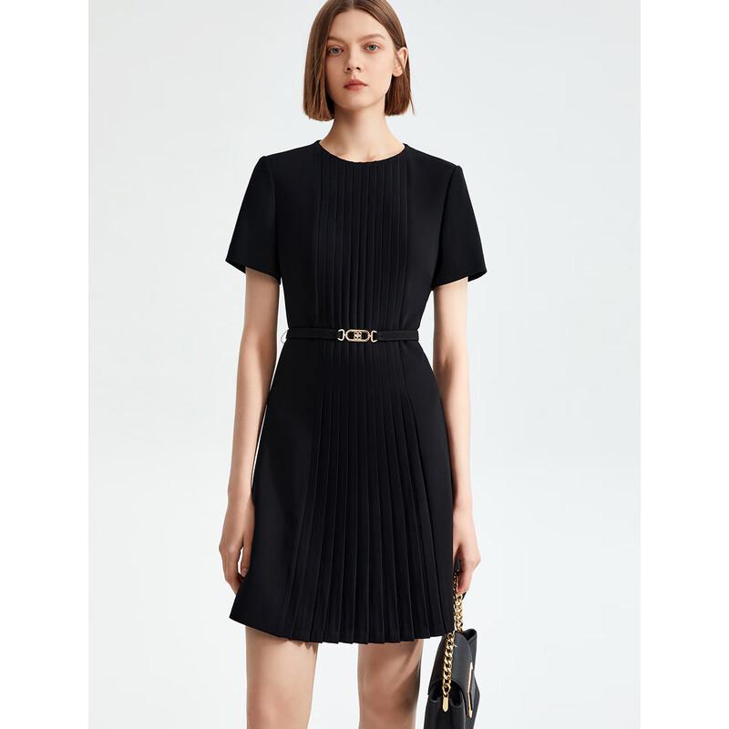 

LANCY Triacetate Basic Wardrobe Vintage Casual Dress L