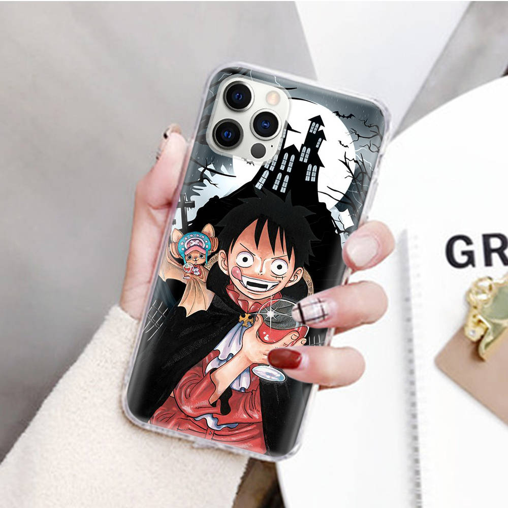 JW72 One Piece Luffy Transparent Case for Samsung A04 A14 A23 M33 M53 Realme 10 9 C35 C55 VIVO Y02 X80 Infinix Hot 30 Note 11 Tecno Spark 8P Pro