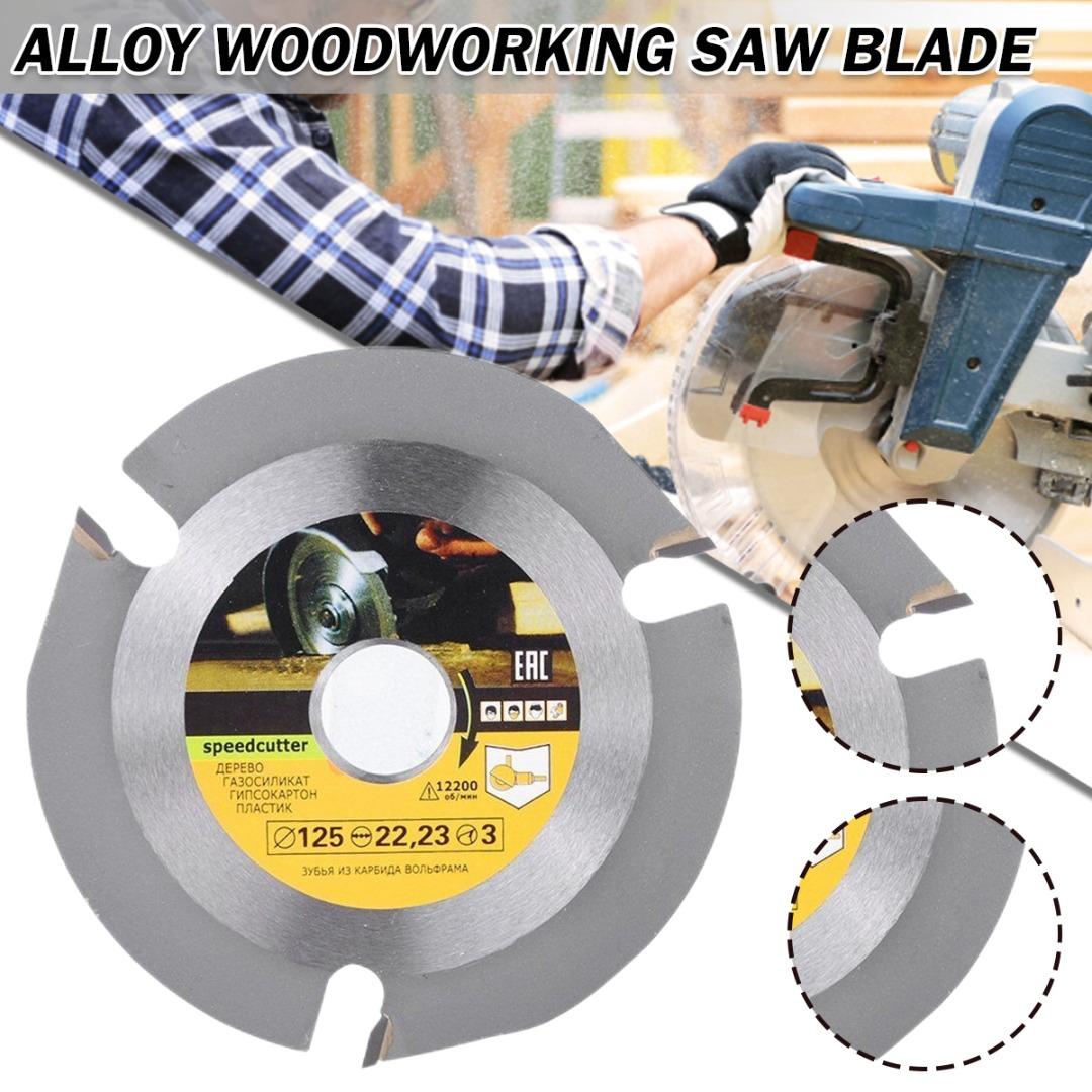 

PDTO Новый твердосплавный нож Speedcutter 125 мм с 3 зубьями, дисковая пила по дереву для угловой шлифовальной машины