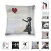 Banksy Street Pop Art Square Pillowcase Home Decor Graffiti Artist Cushion Cover Throw Pillow For Sofa Double-Sided Printing