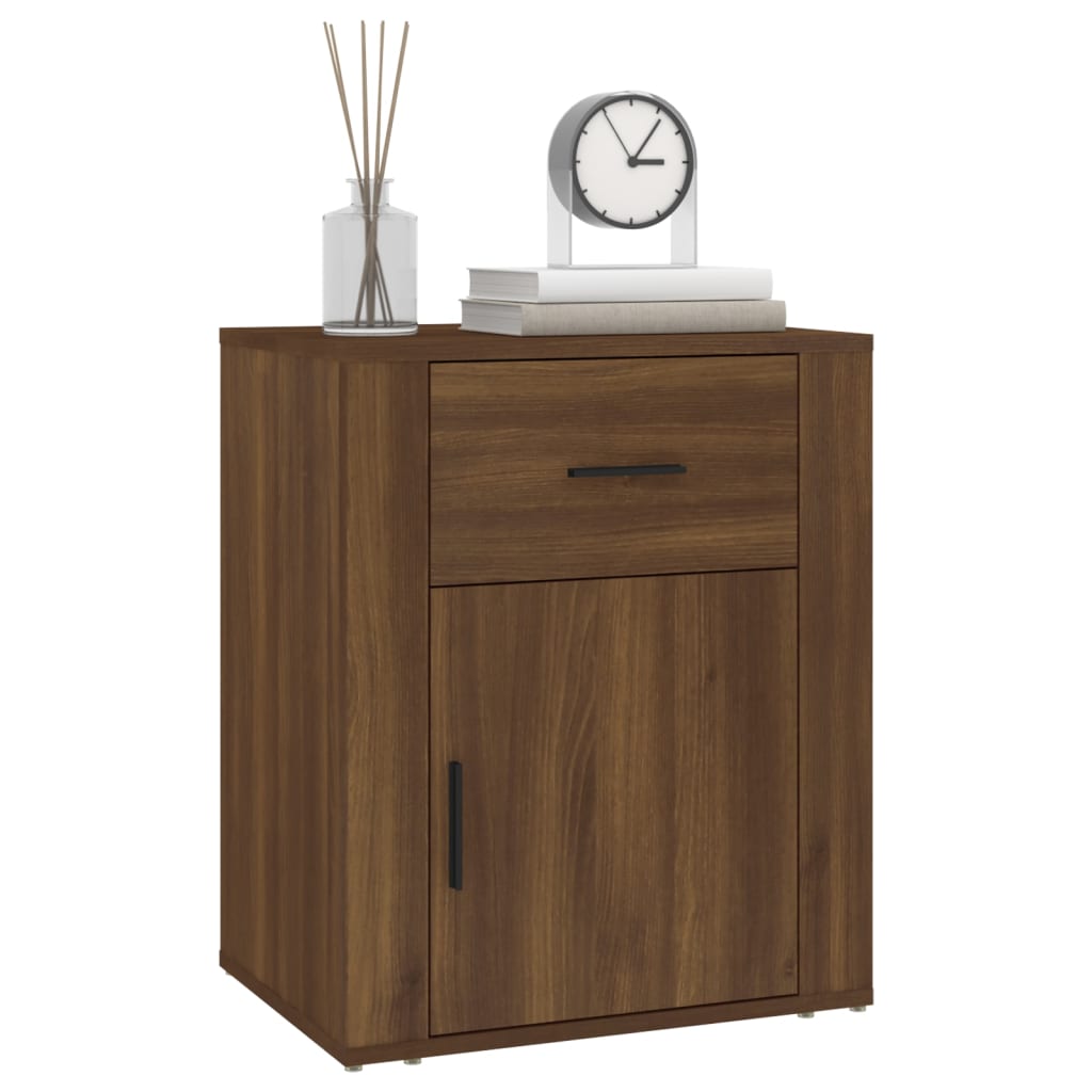Nightstand Brown Oak Look 50x36x60 cm Engineered Wood
