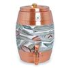Pure Copper Water Matka - 5L | with Beautiful  Print | Copper Water Storage Dispenser with Ayurvedic Health Beneifts | for Home and Offices Purpose