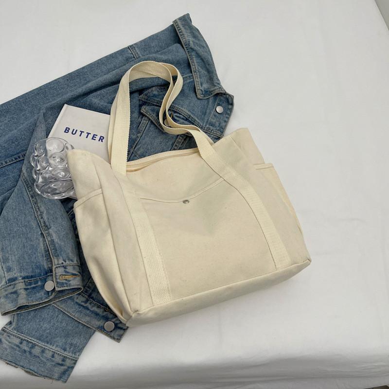 

Vintage Black And Beige Tote Bag For Women Stylish Casual Handheld Shoulder Purse OffWhite