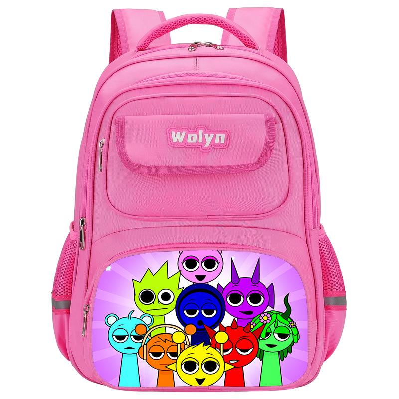Caja de Ritmos Sprunki Juego Anime Mochila Estudiante Bolsa Escolar Bolsa Multifuncional