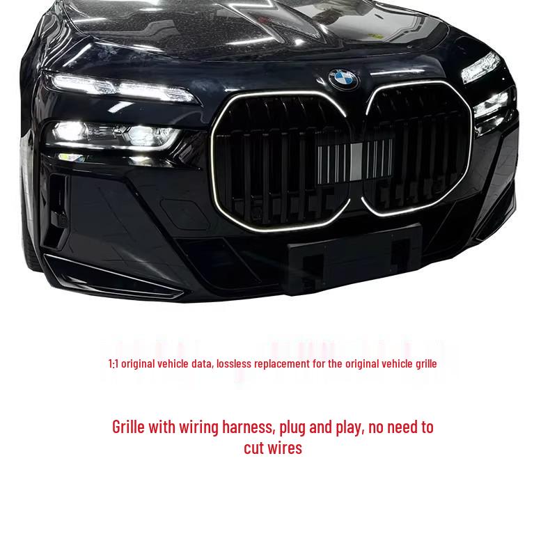 Gloss Black LED Illuminated Front Grille for 23-26 BMW 7 Series G70