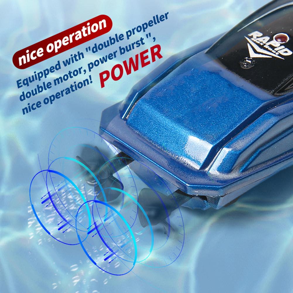 LED Light Waterproof Electric Remote Control Ship 2.4GHz High Speed Mini RC Boat