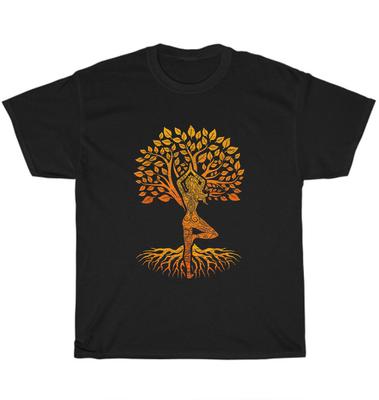 Lebensbaum Frau Yoga Chakra Haka Yoga Achtsamkeit Spirituelles T-Shirt Unisex Geschenk