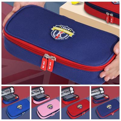 Portaoggetti da scrivania Astuccio per matite di grande capacità Scatola per cancelleria Borsa per cancelleria multistrato Ragazzi e ragazze
