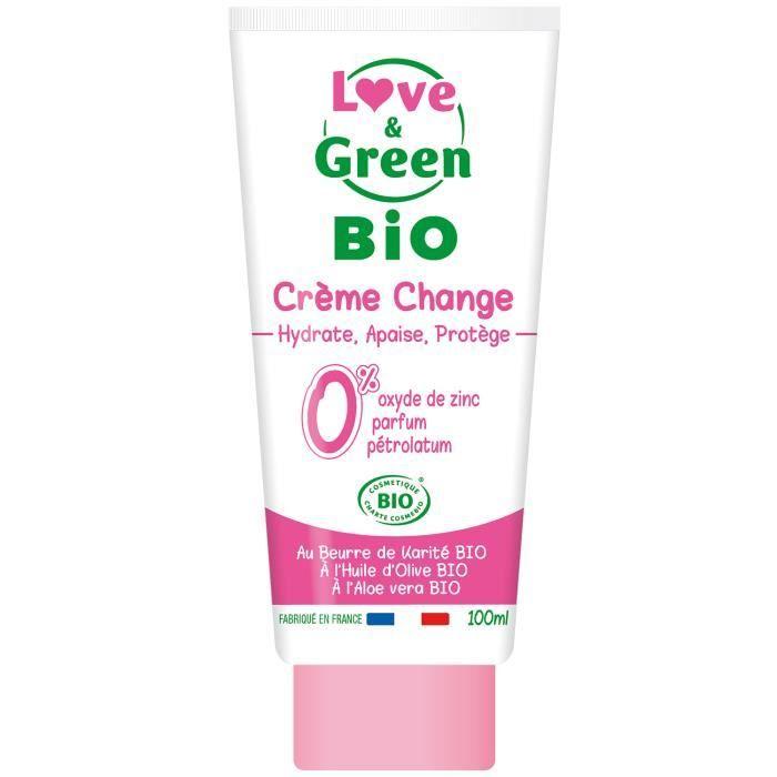 LOVE &amp; GREEN Crème Change Bio sans oxyde de zinc - 100 ml