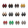 Leopard Print Earrings Woman Pendants Fashion Accessory Girl Jewelry Pendant Body Adornment Dual-layer Leather Ears Drops