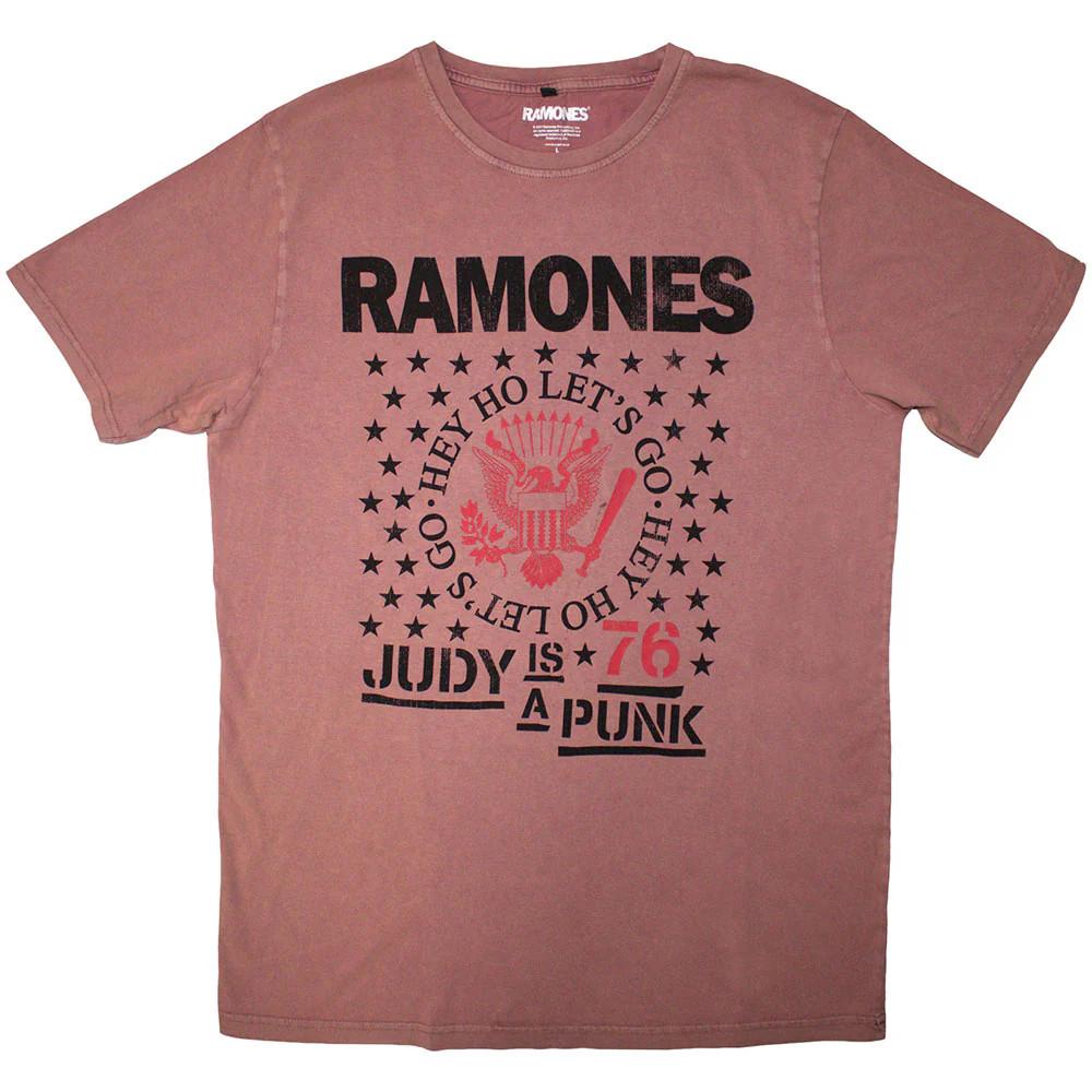 Ramones Stone Wash T-Shirt: Hey Ho Judy OFFICIAL NEW S