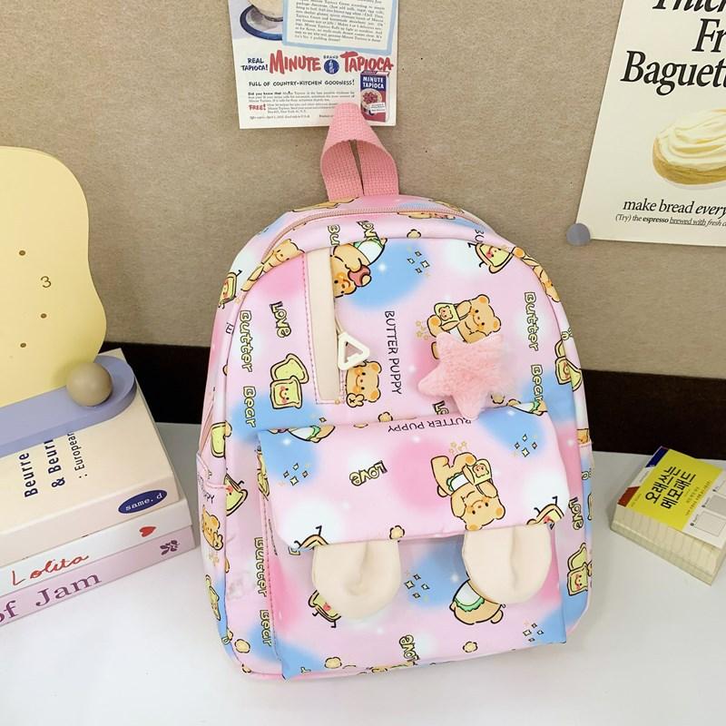 Tornister 2025 nowy tornister o wysokiej wartości modny mały świeży słodki uroczy tornister z nadrukiem misia